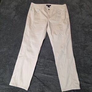 White House Black Market Women's - Beige Chinos Sz 8 Embellished